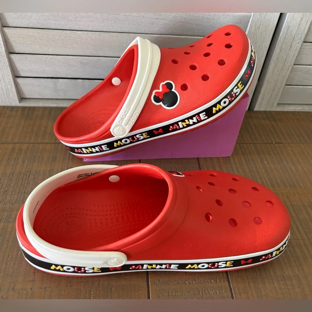 Crocs Women’s Minnie Mouse Classic Clogs - Picture 2 of 12